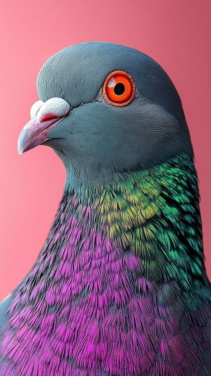Psychedelic Pigeon Poster Wall Art