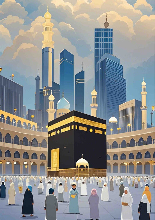 Modern Mecca & Kaaba Wall Art