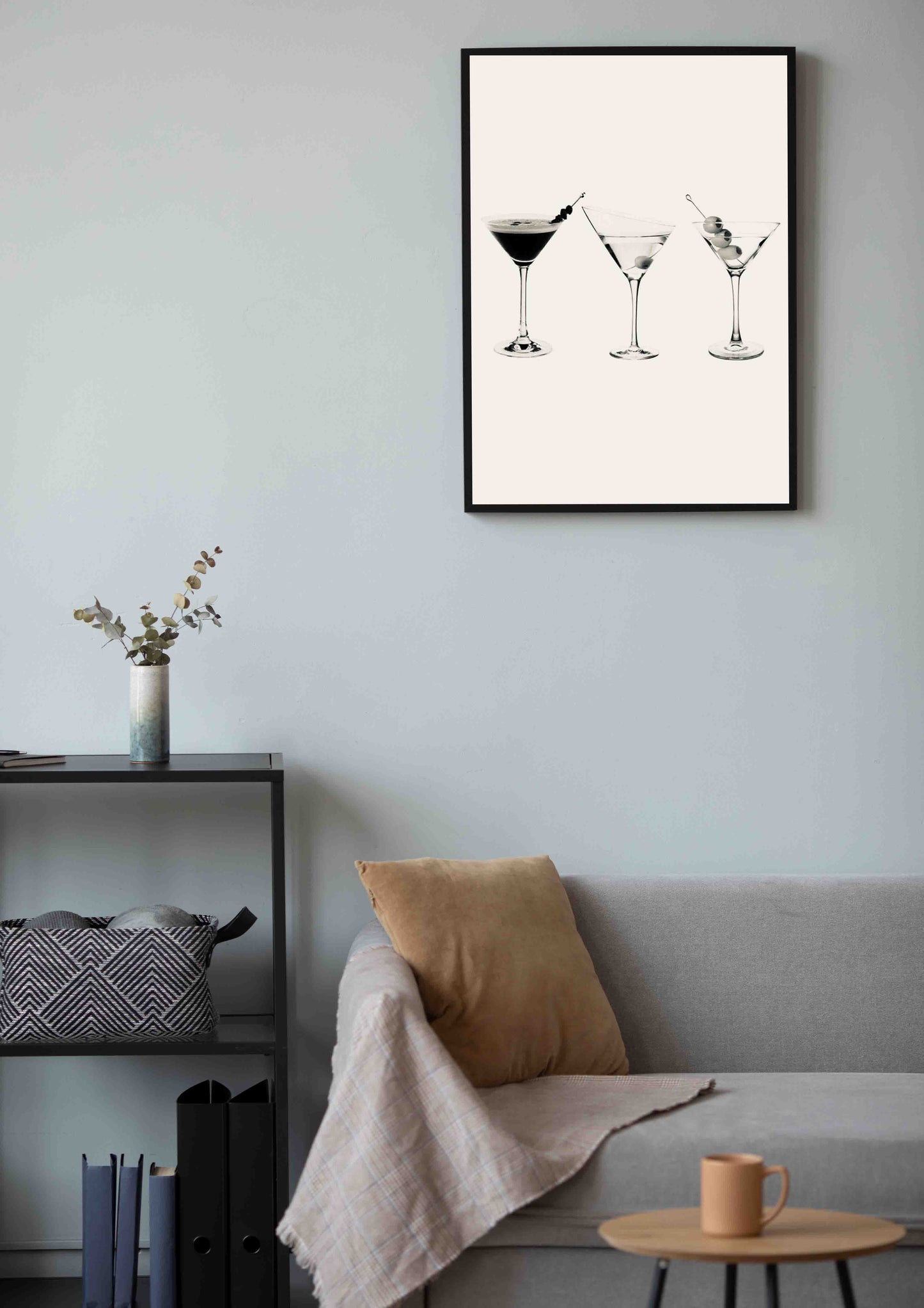 Classic Cocktail Glasses Poster Wall Art