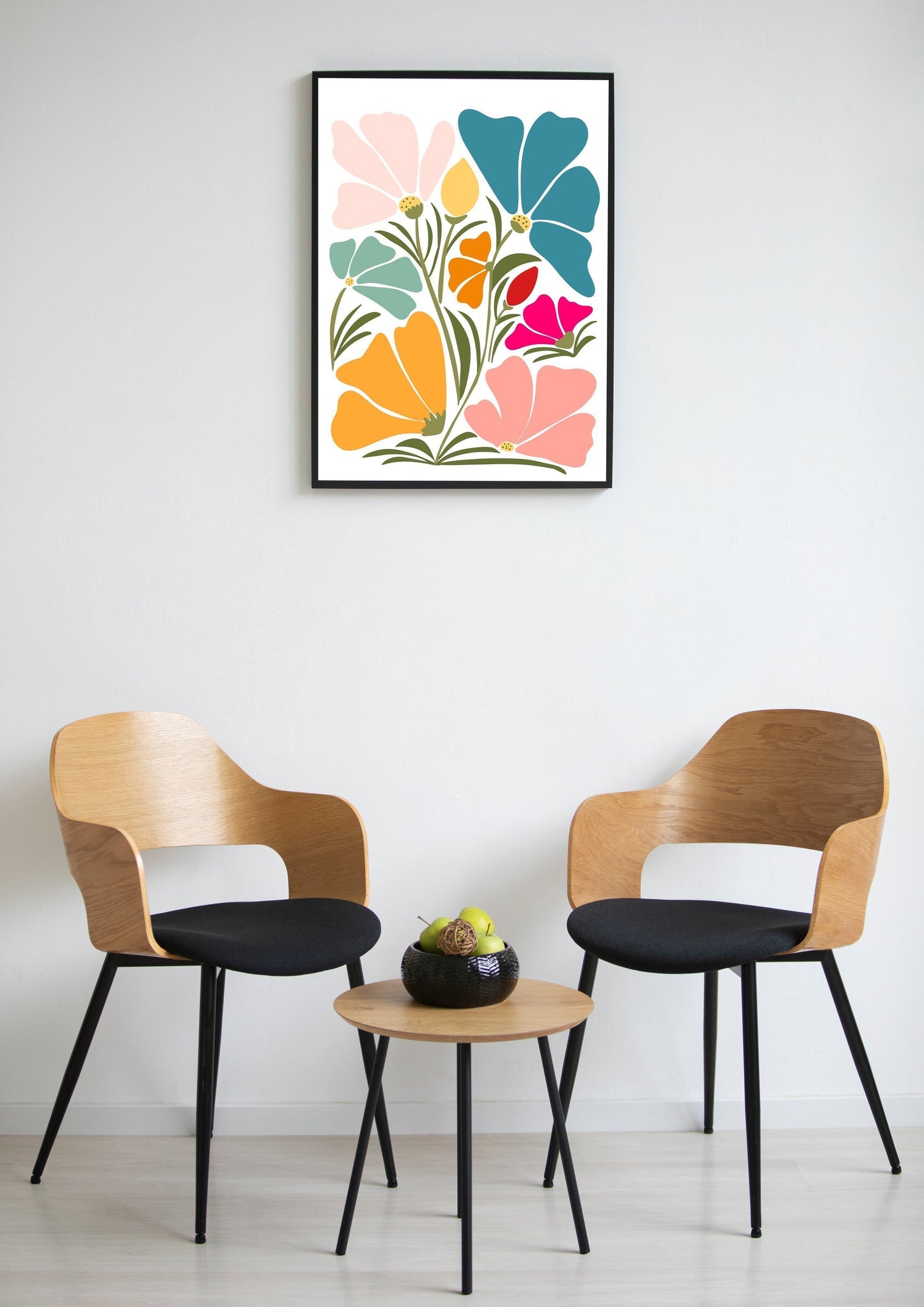 Boho Bright Floral Poster Wall Art