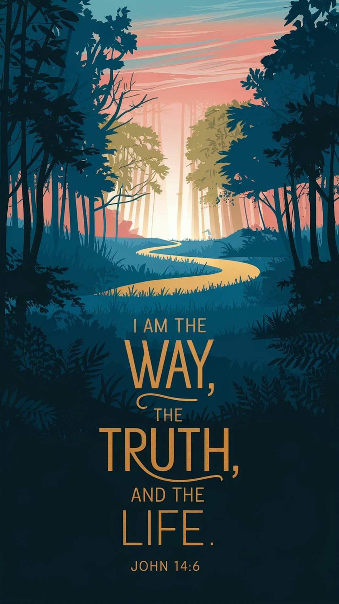 I am the Way, the Truth, and the Life Jesus Quote Poster Wall Art