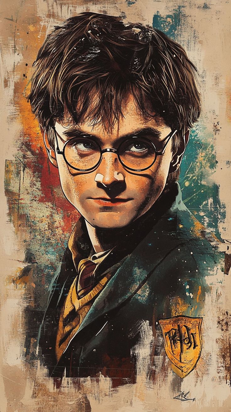 Harry Potter Abstract Portrait Poster Wall Art