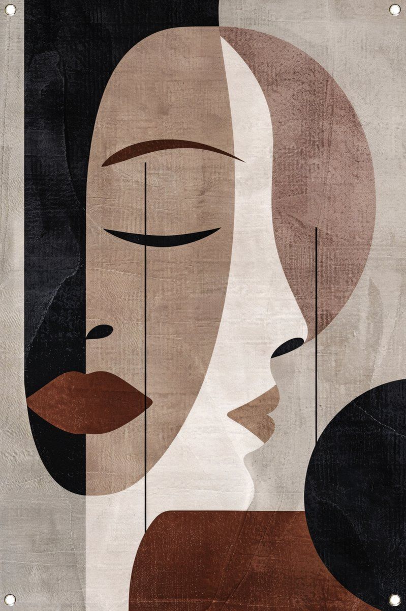 Cubism Abstract Faces Poster Wall Art