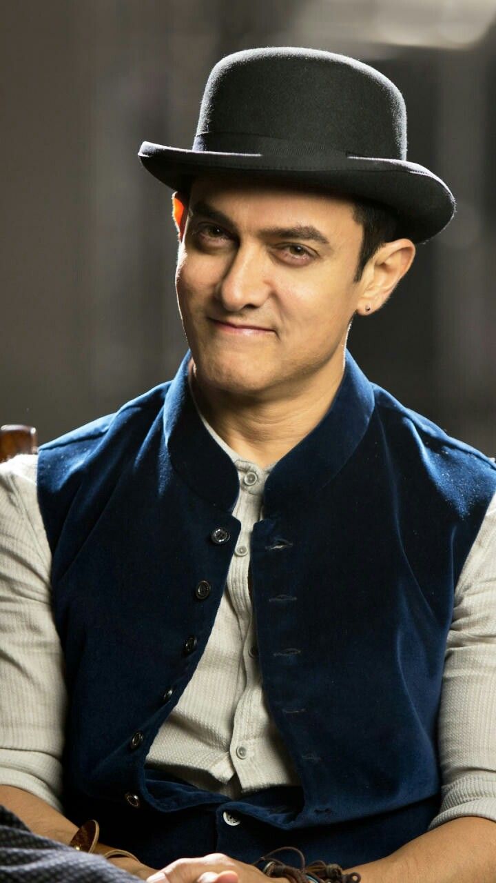 Aamir Khan Bowler Hat Poster Wall Art