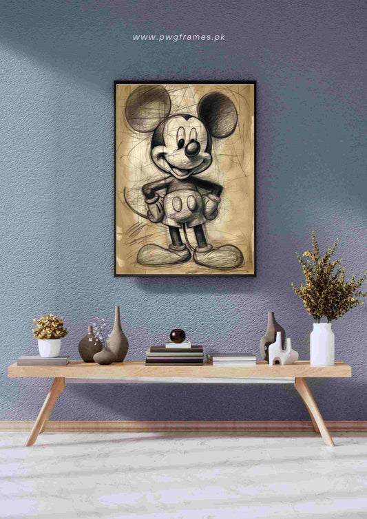 Mickey Mouse Sketch Poster Wall Art