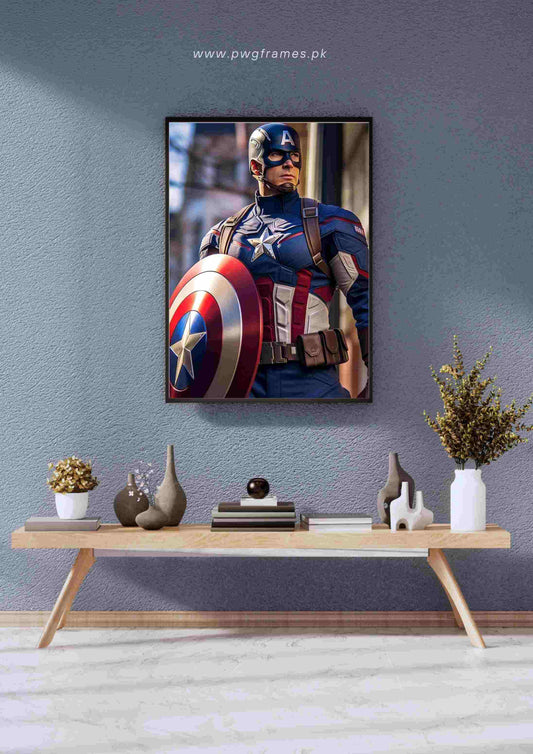 Captain America Shield Poster Wall Art