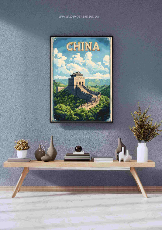 Vintage China Great Wall Travel Poster Wall Art