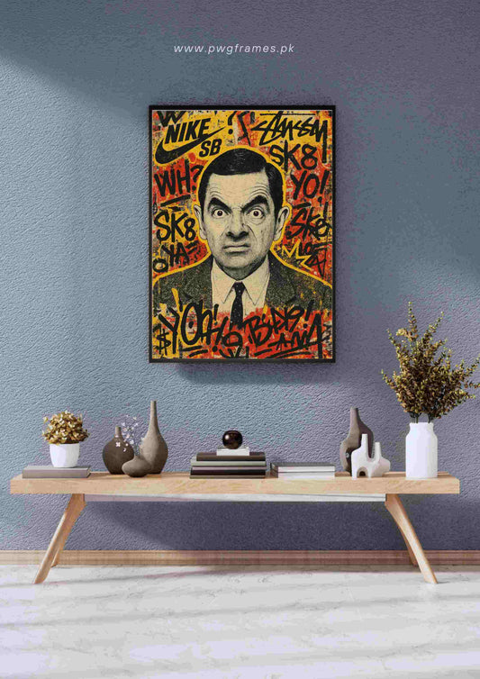 Mr Bean Graffiti Poster Wall Art