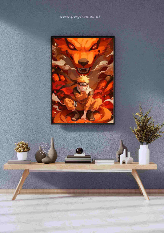 Naruto and Nine-Tails Spirit Poster Wall Art