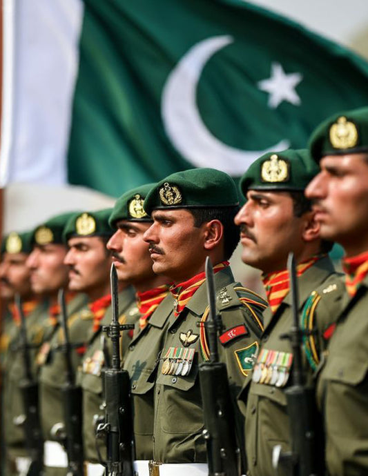 Pakistan Army Parade with Flag Poster Wall Art