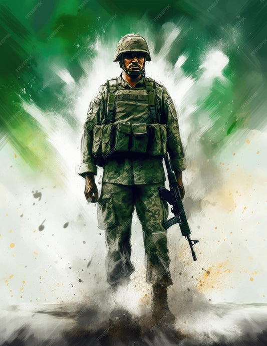 Abstract Pakistan Soldier Poster Wall Art
