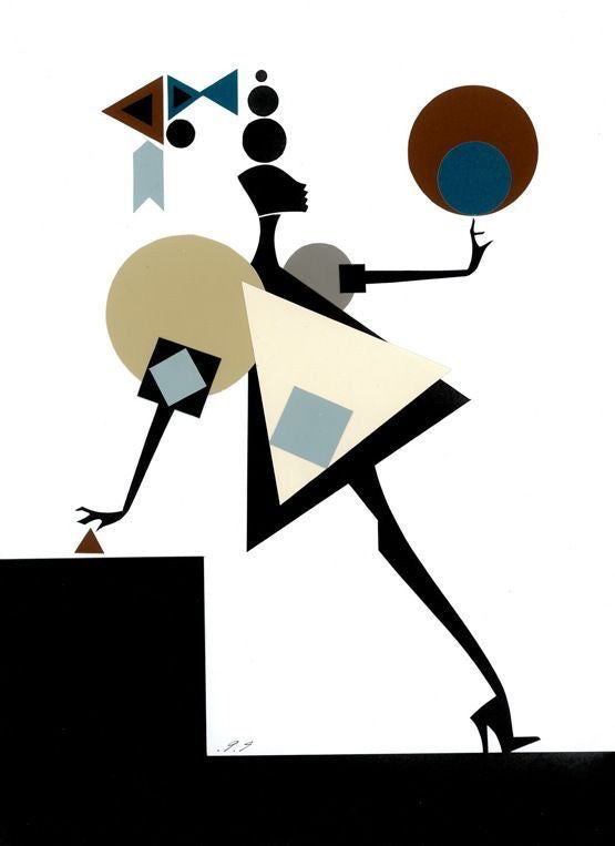 Abstract Geometric Woman Wall Art