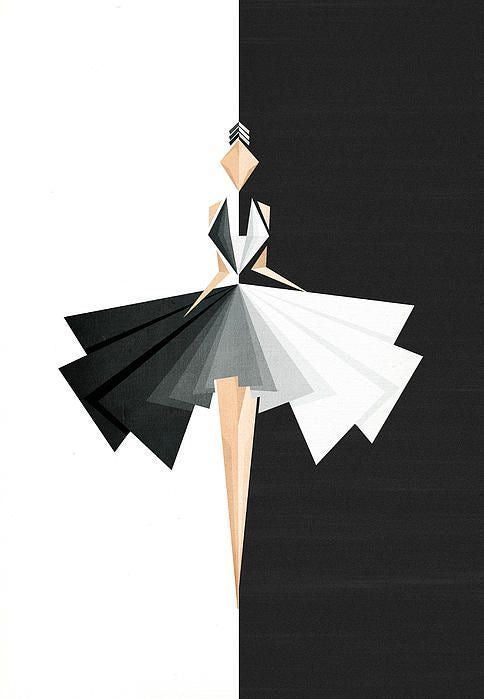 Black & White Geometric Fashion Wall Art