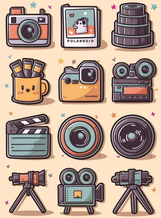 Film & Photography Icons Wall Art