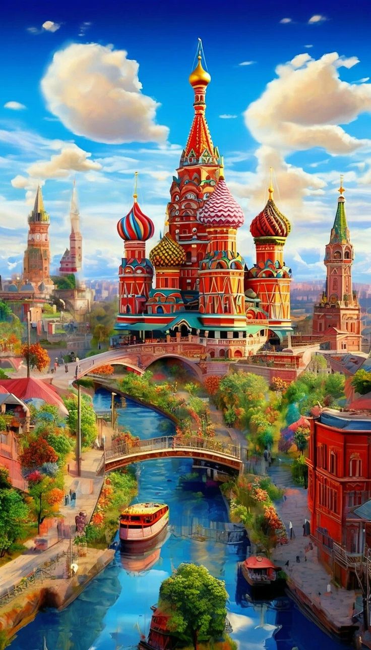 Fantastical St. Basil's Cathedral Poster Wall Art