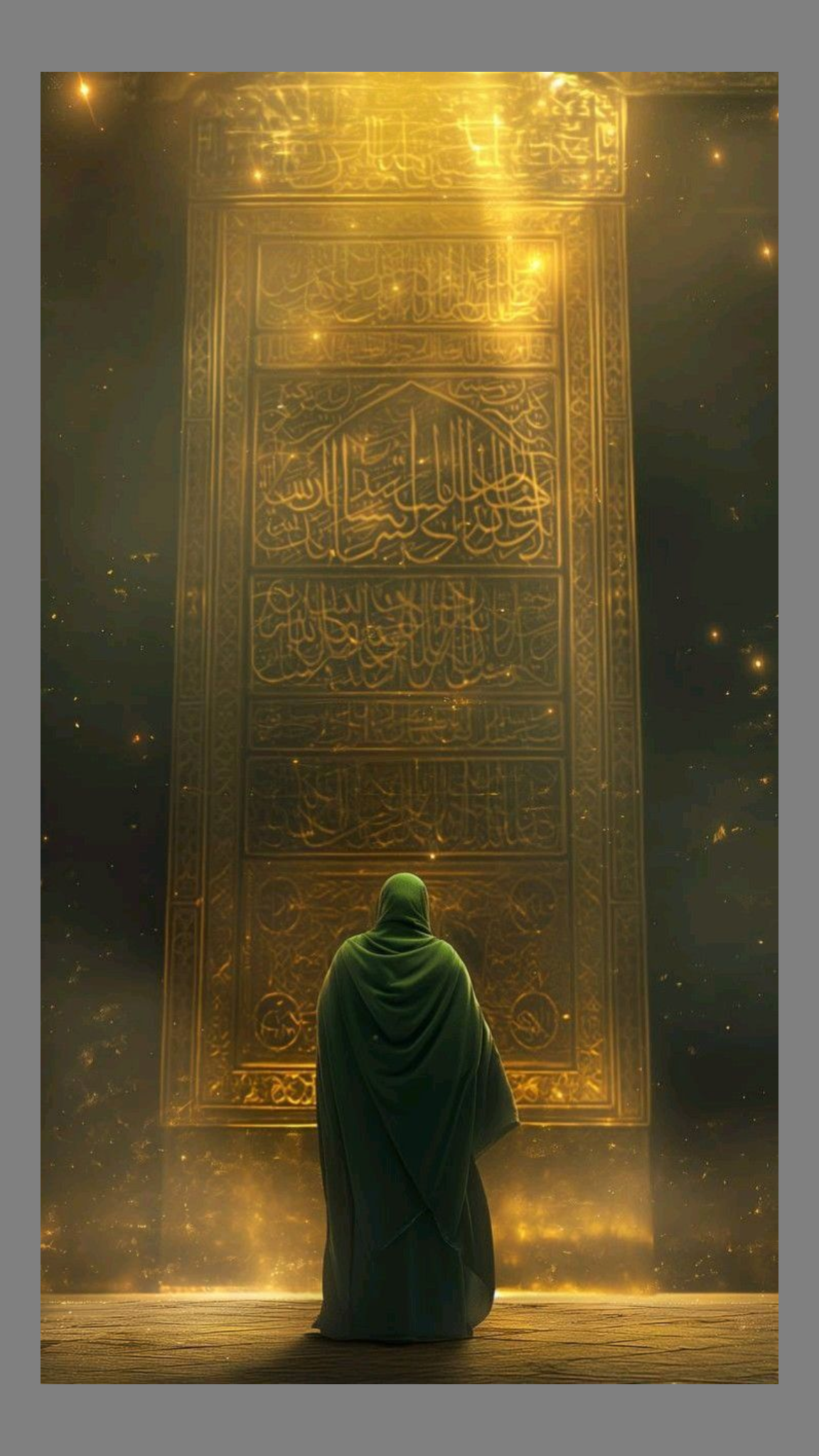 Golden Kaaba Gate Prayer Poster Wall Art
