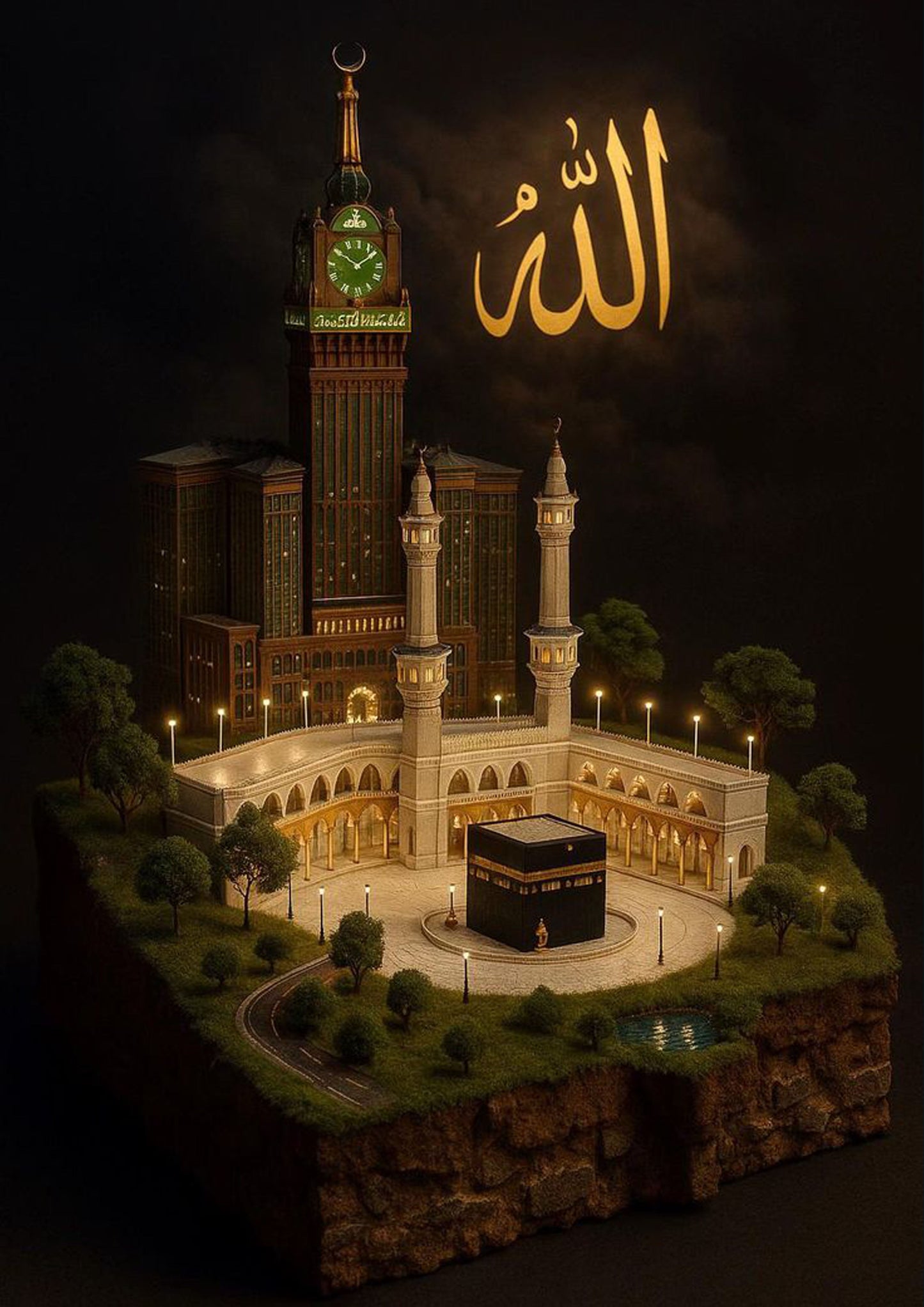 Islamic Kaaba & Allah Wall Art
