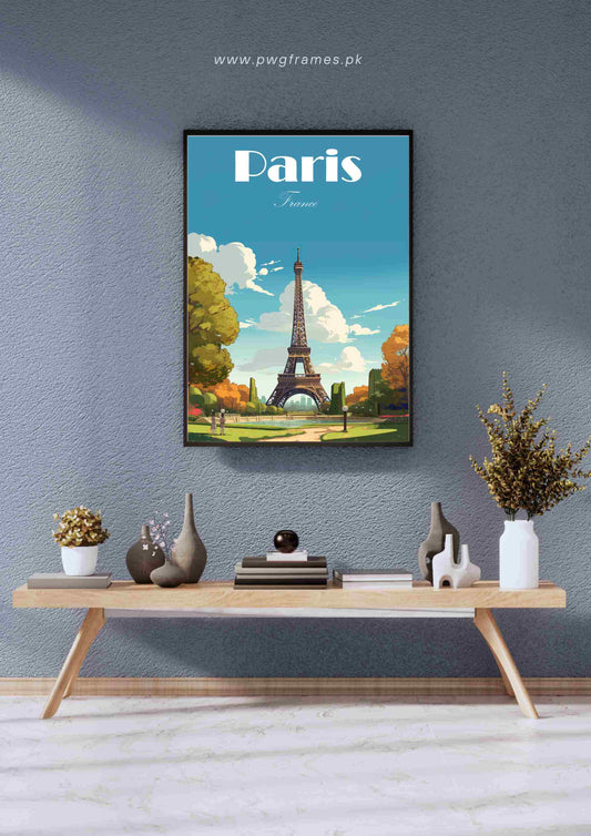 Paris France Eiffel Tower Poster Wall Art