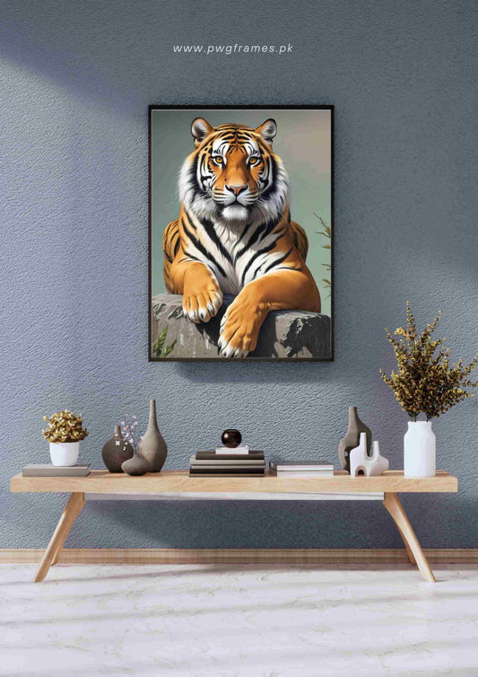 Realistic Tiger Painting Poster Wall Art