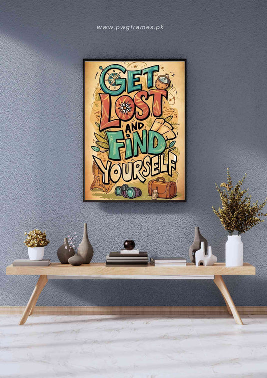 Get Lost and Find Yourself Travel Poster Wall Art