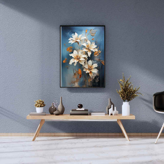 Abstract Floral Oil Painting Poster Wall Art
