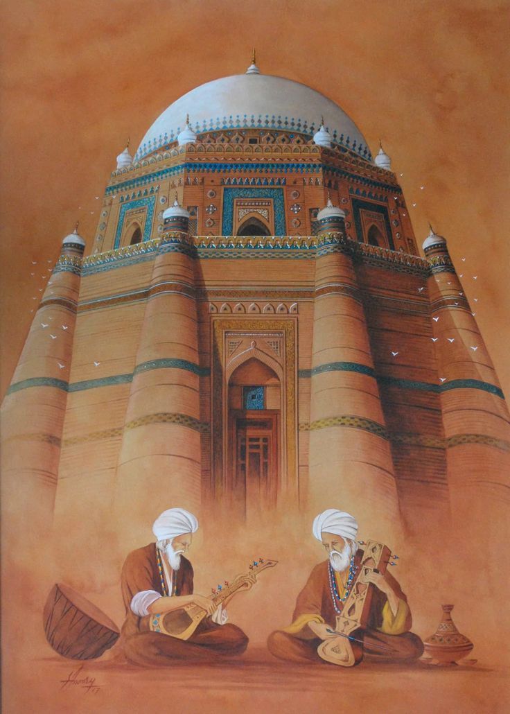 Sufi Musicians at the Tomb of Shah Rukn-e-Alam Poster Wall Art