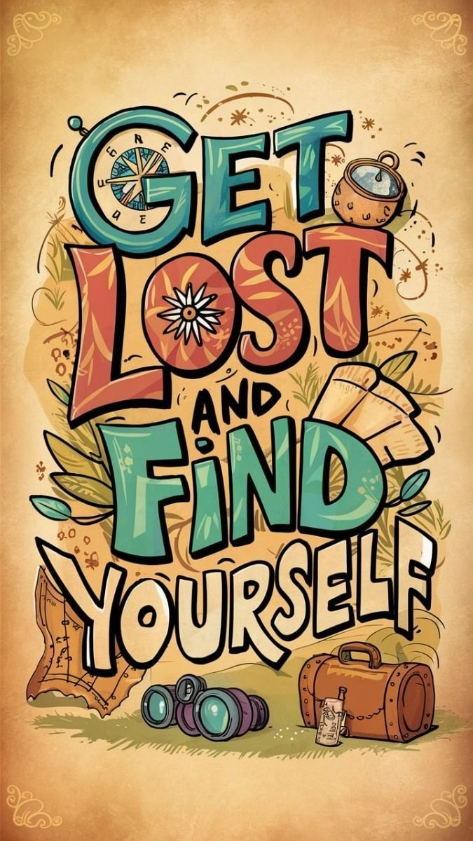 Get Lost and Find Yourself Travel Poster Wall Art