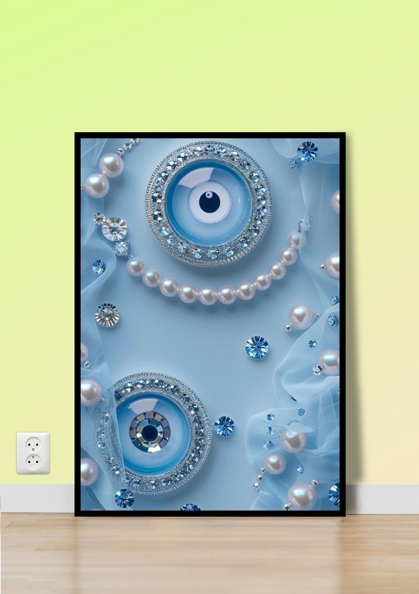 Beaded Evil Eye Wall Art