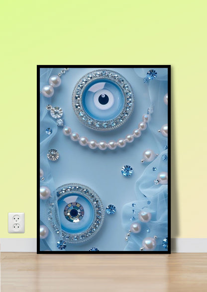 Beaded Evil Eye Wall Art