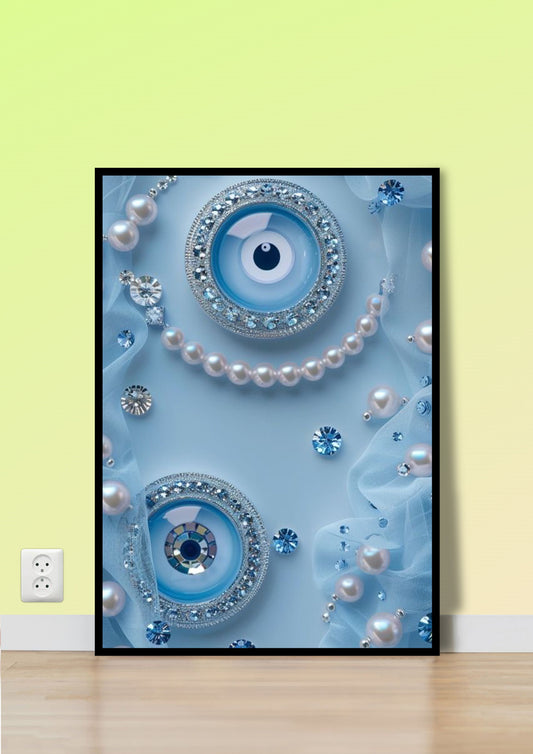 Beaded Evil Eye Wall Art