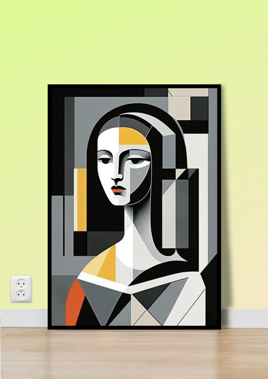 Geometric Mona Lisa Wall Art