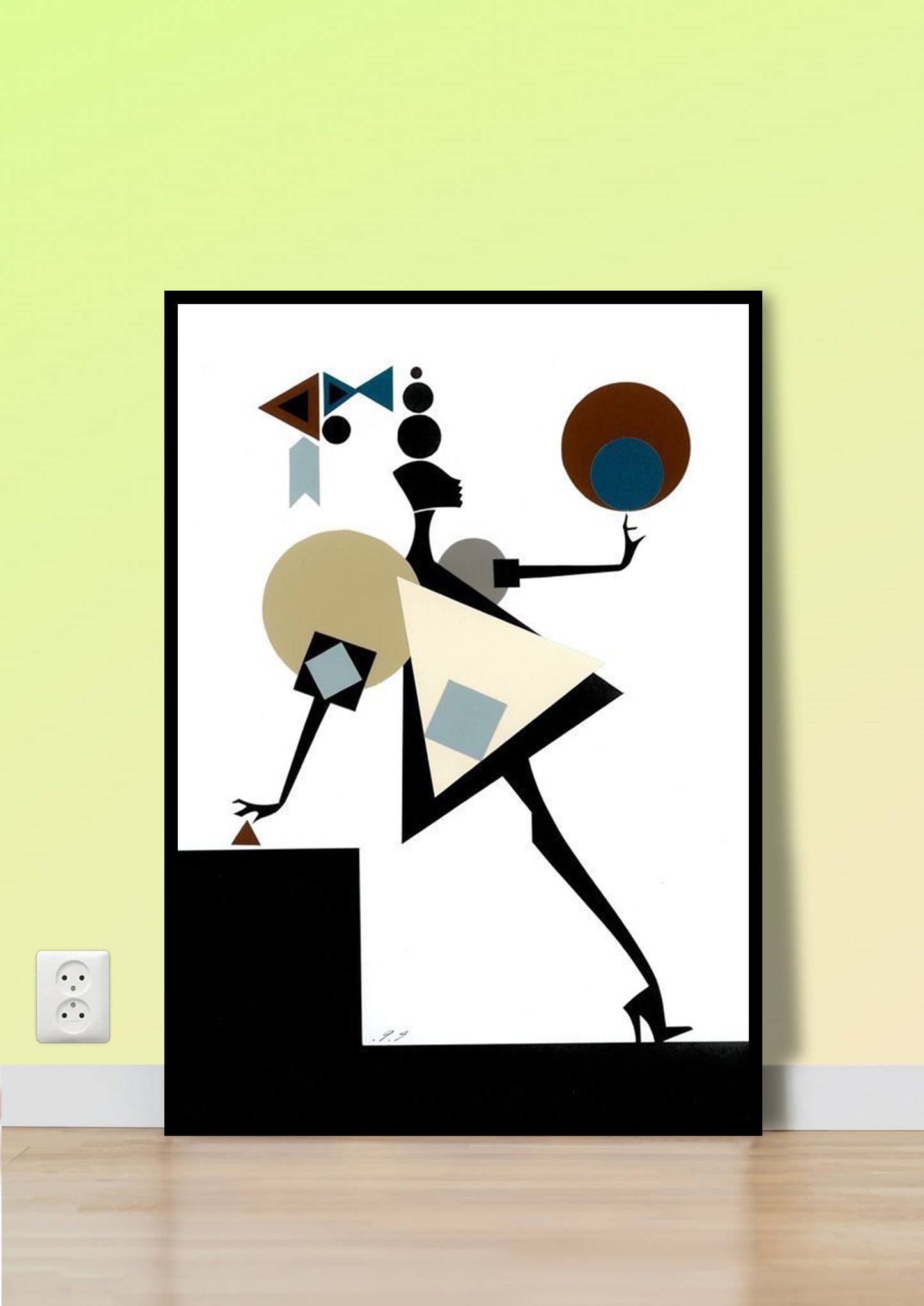 Abstract Geometric Woman Wall Art