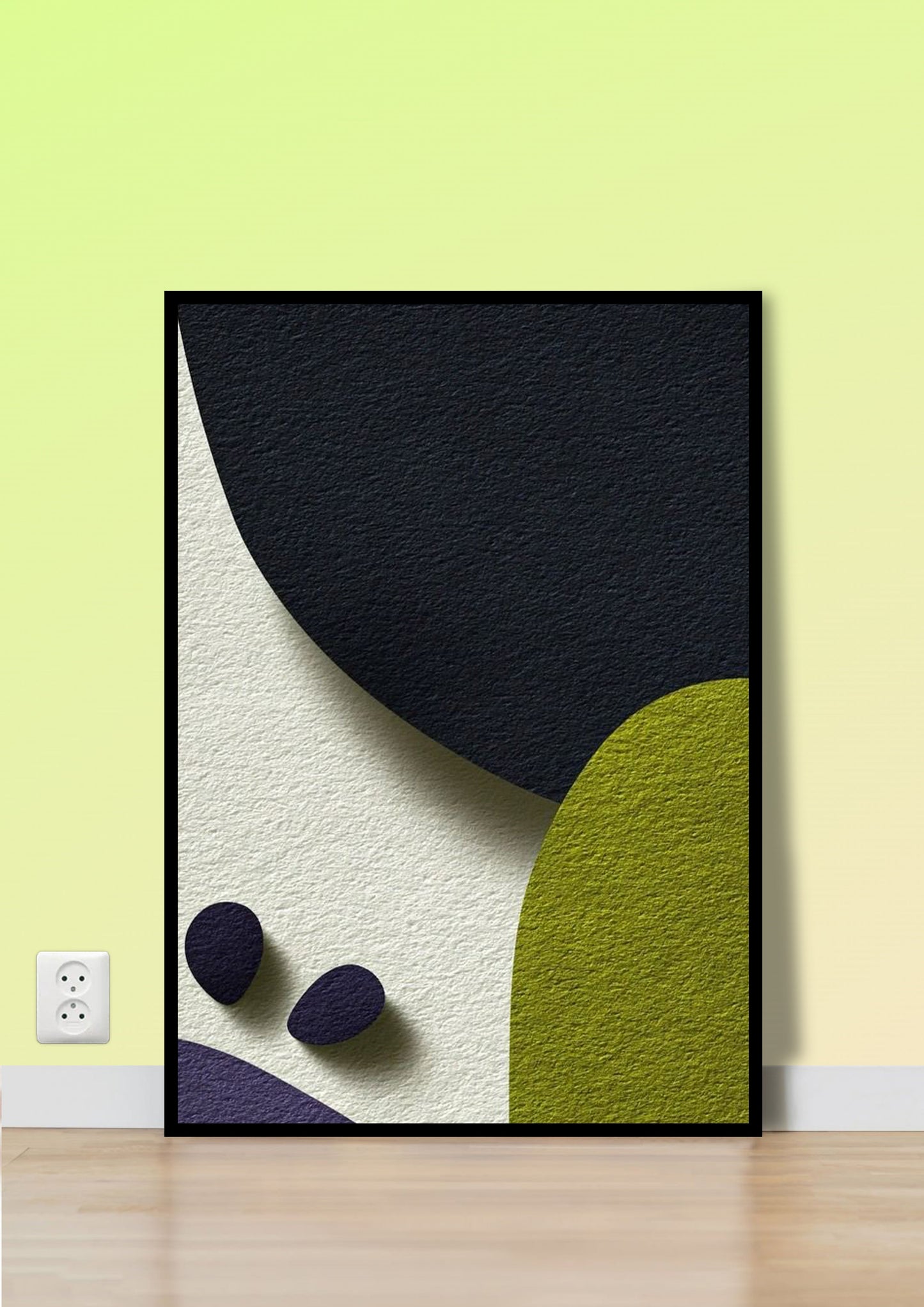 Textured Shapes Abstract Wall Art