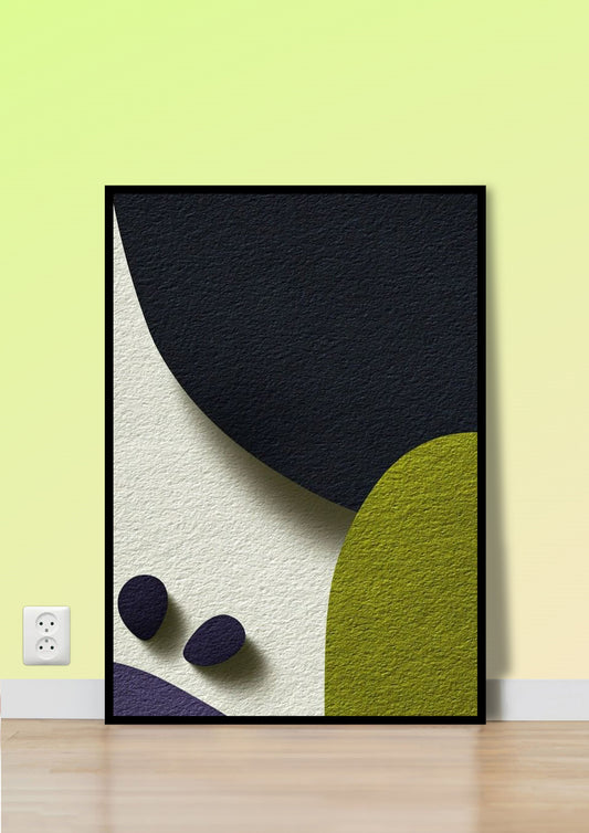 Textured Shapes Abstract Wall Art