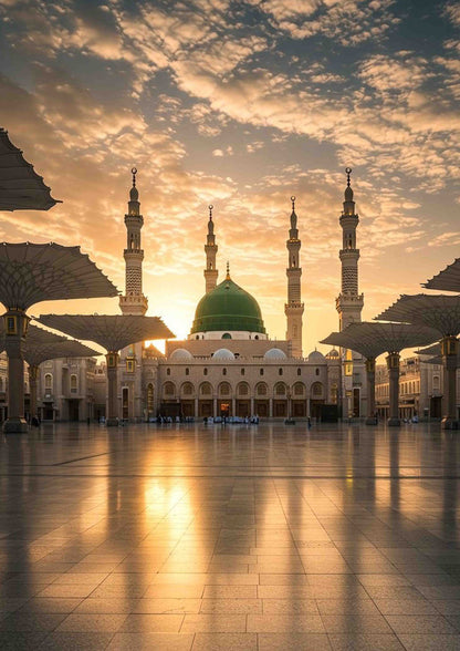 Sunset at Al-Masjid an-Nabawi Wall Art
