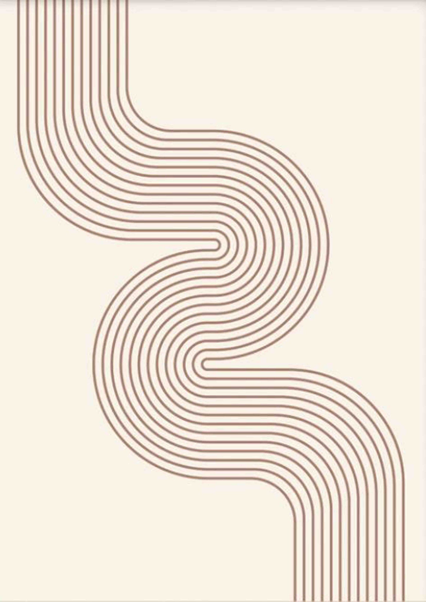 Wavy Lines Abstract Wall Art