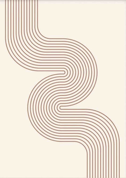 Wavy Lines Abstract Wall Art