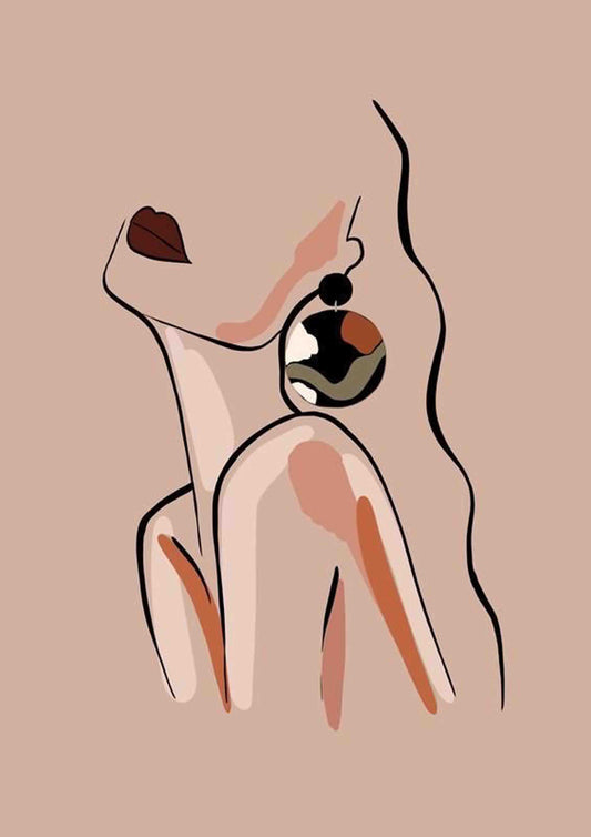 Modern Woman Line Art Wall Art