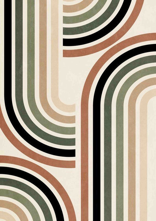 Retro Arches Abstract Wall Art