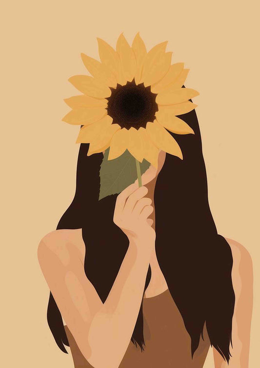 Sunflower Girl Wall Art