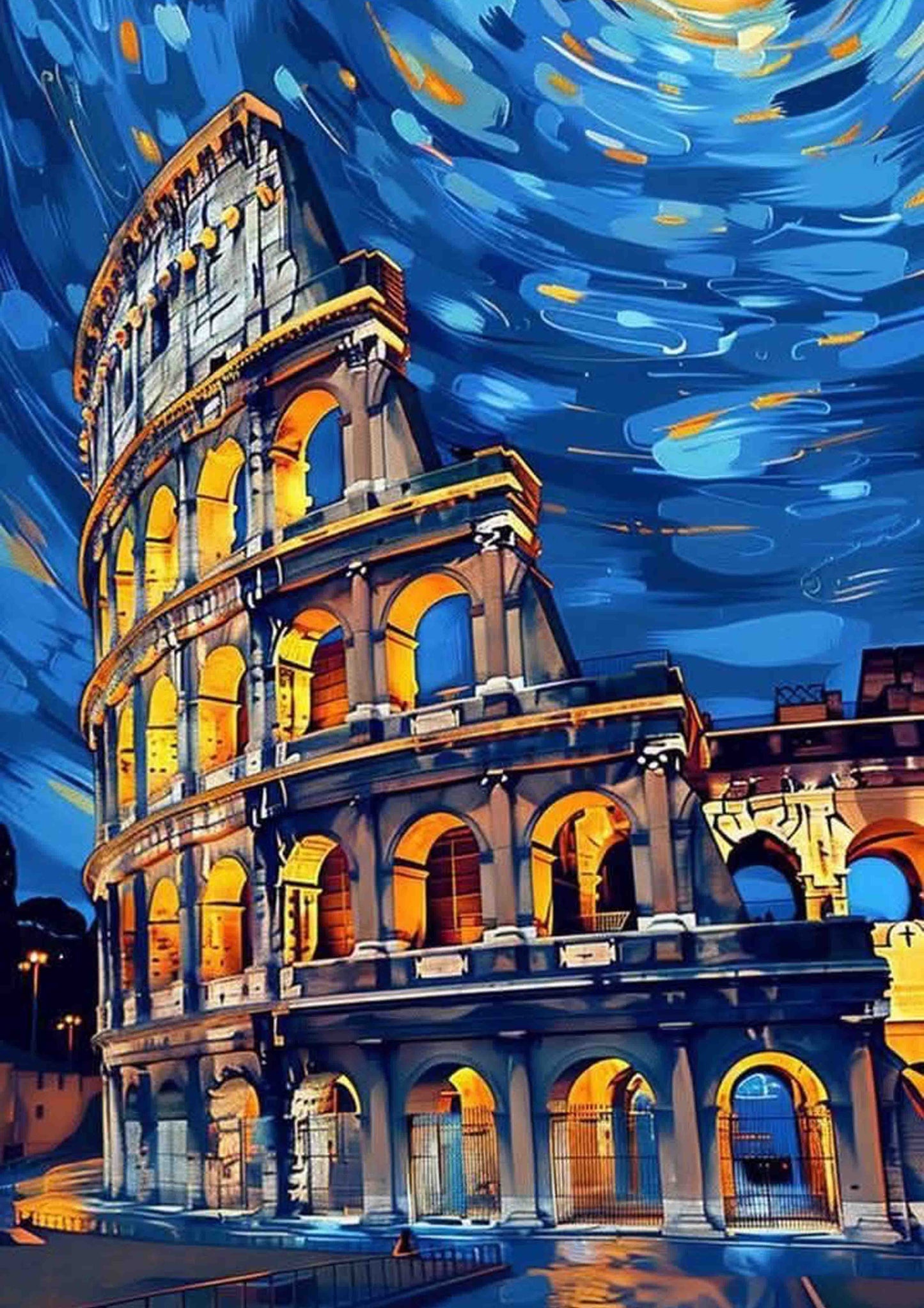 Vibrant Roman Colosseum Poster Wall Art