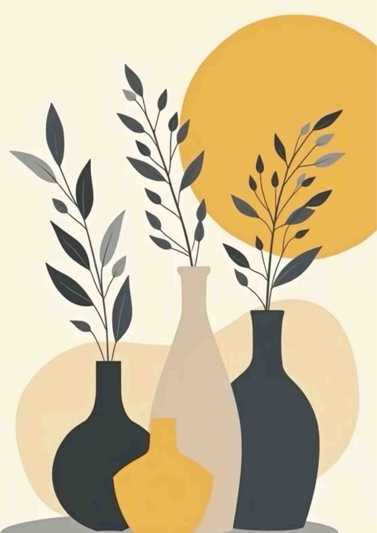 Modern Abstract Vases Poster Wall Art