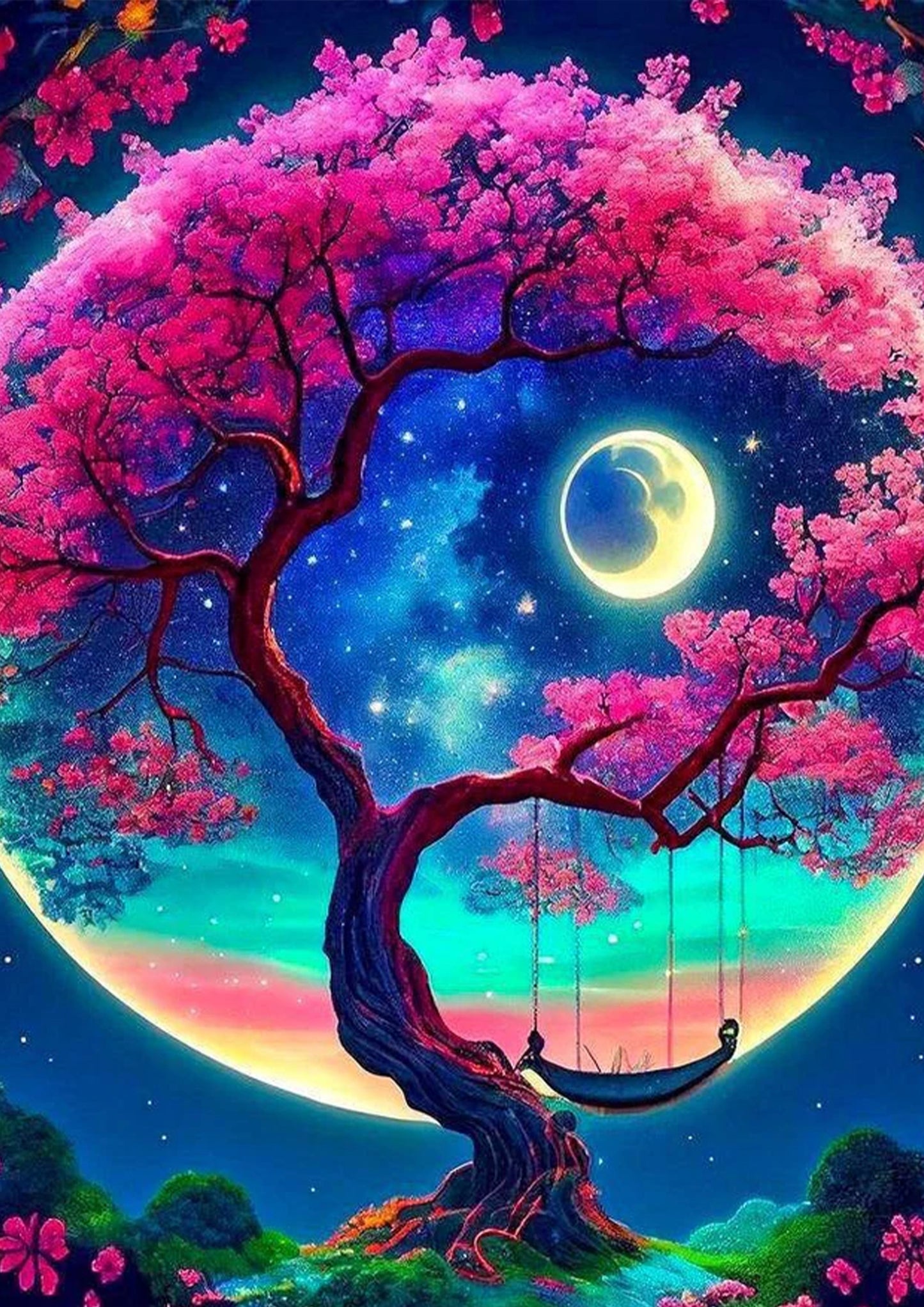 Vibrant Dreamscape Tree Poster Wall Art