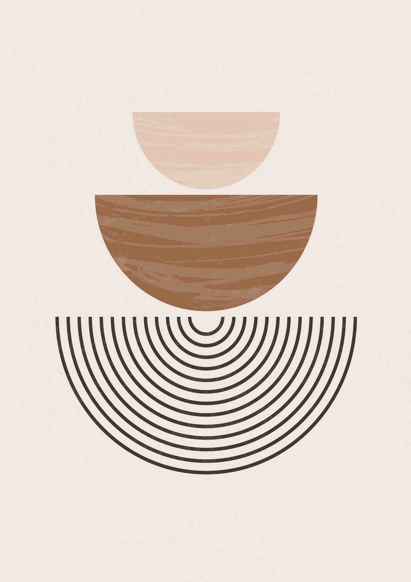 Abstract Bowls & Arcs Poster Wall Art