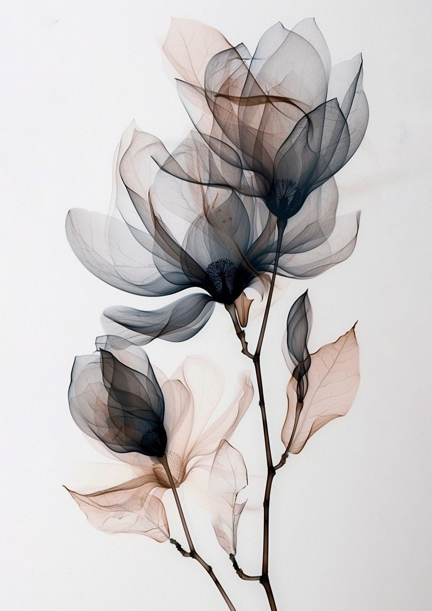 Terracotta & Sage Autumn Floral Poster Wall Art