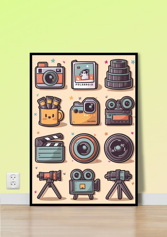 Film & Photography Icons Wall Art