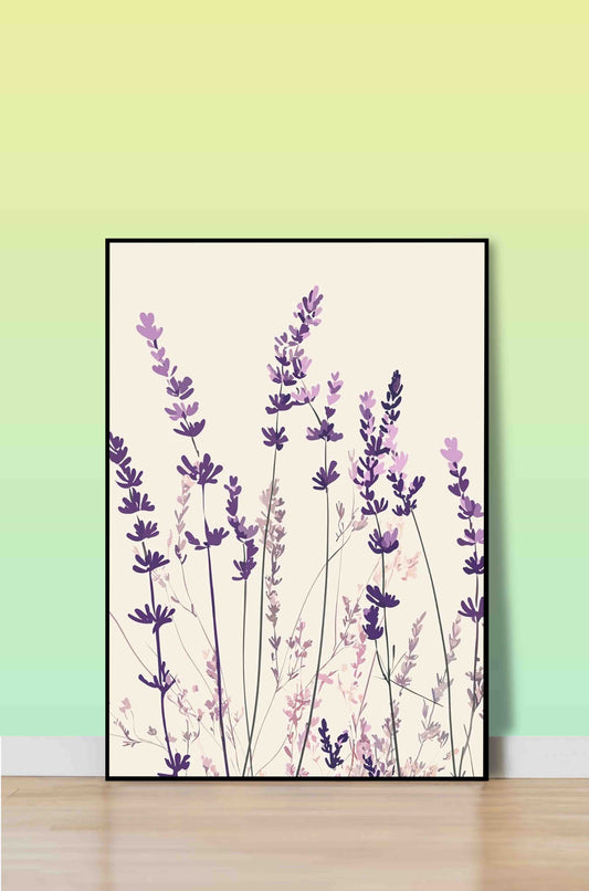 Pastel Purple & Sage Lavender Wall Art