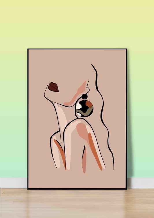 Modern Woman Line Art Wall Art