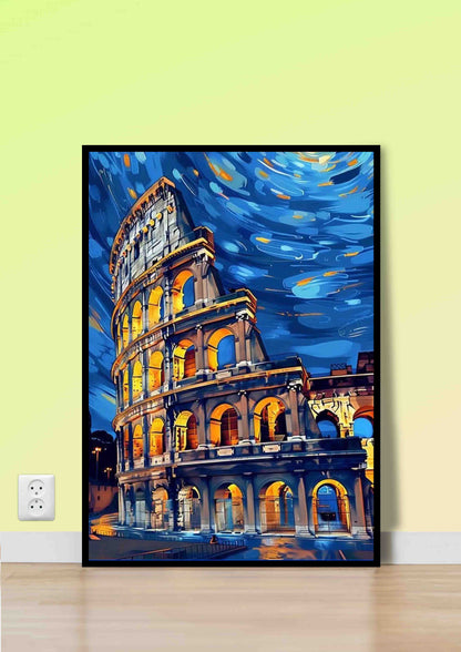 Vibrant Roman Colosseum Poster Wall Art