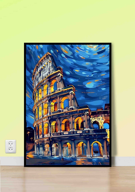Vibrant Roman Colosseum Poster Wall Art